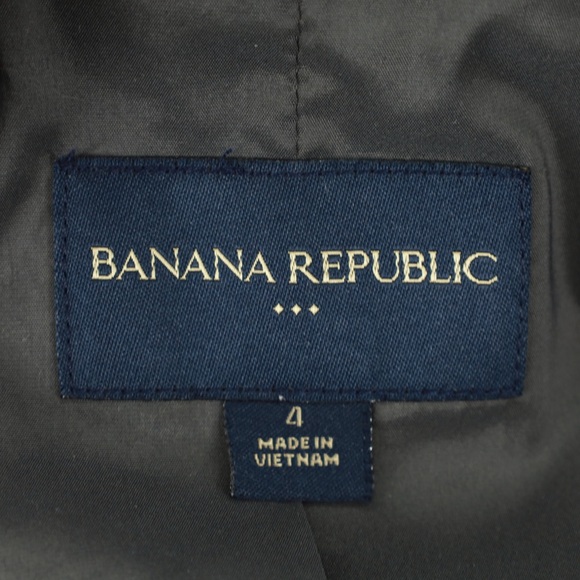 Banana Republic Factory Gray Blazer Size 4 Pleated Back Office Corpcore Career - Picture 6 of 7